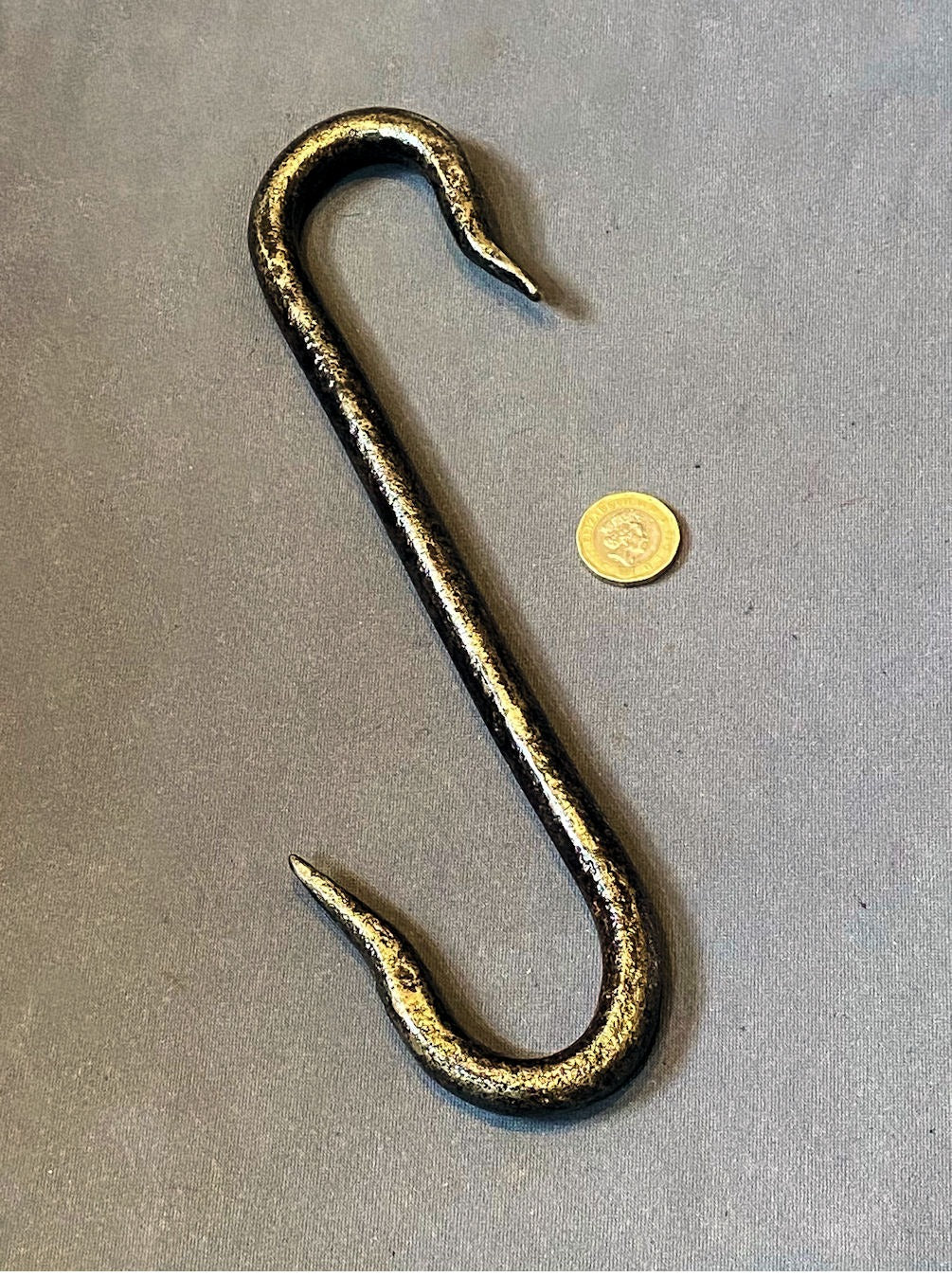 Wrought Iron Butcher's Meat Hook — Wrought iron, late 19th century