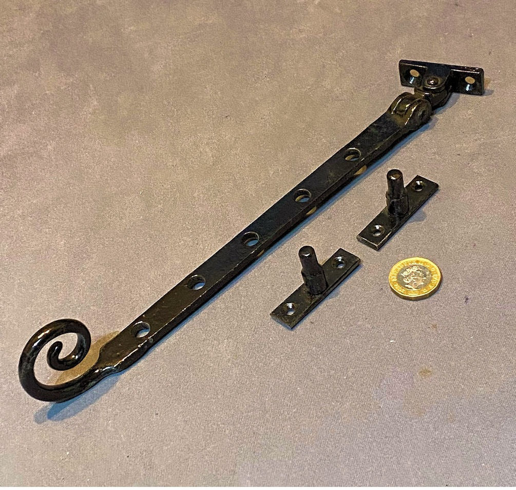 Wrought Iron Casement Window Stay, 4 available — Wrought iron, 1920's