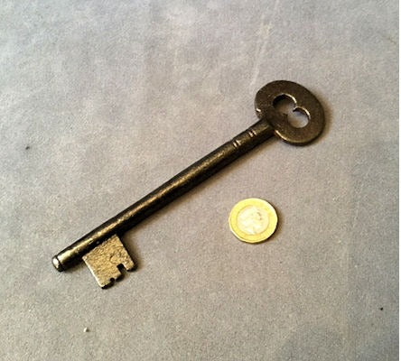 Wrought Iron Door Key — Wrought iron, circa 1900