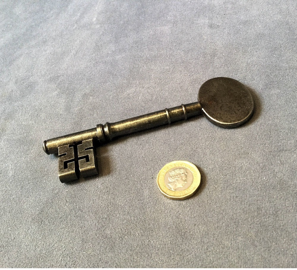 Wrought Iron Door Key — Wrought iron, mid 19th century