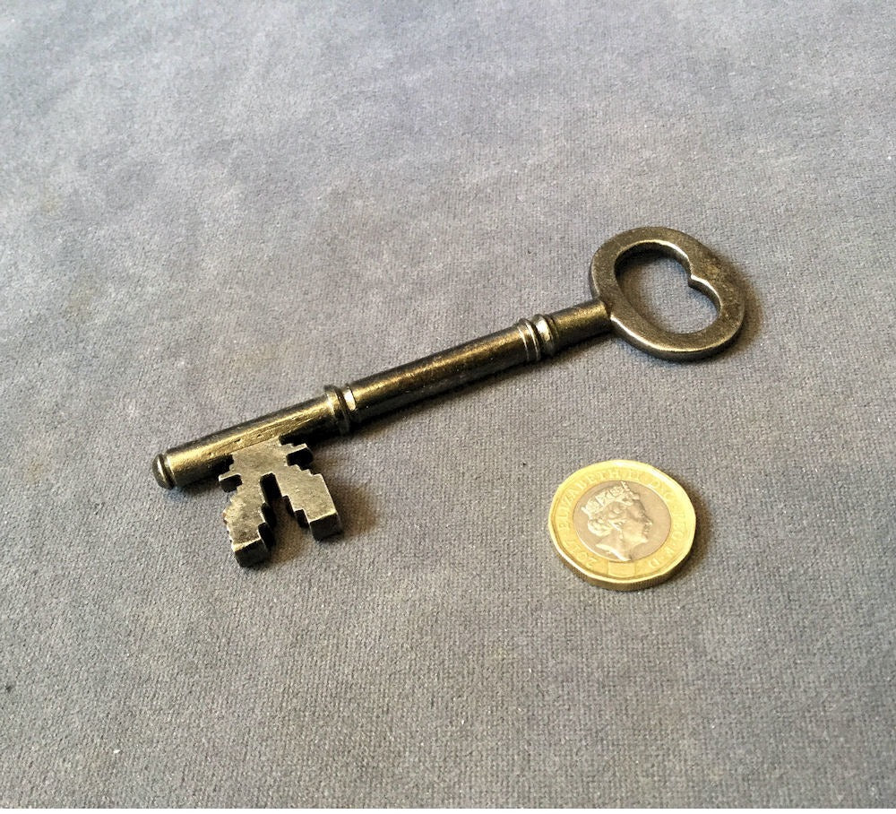 Wrought Iron Door Key — Wrought iron, late 19th century