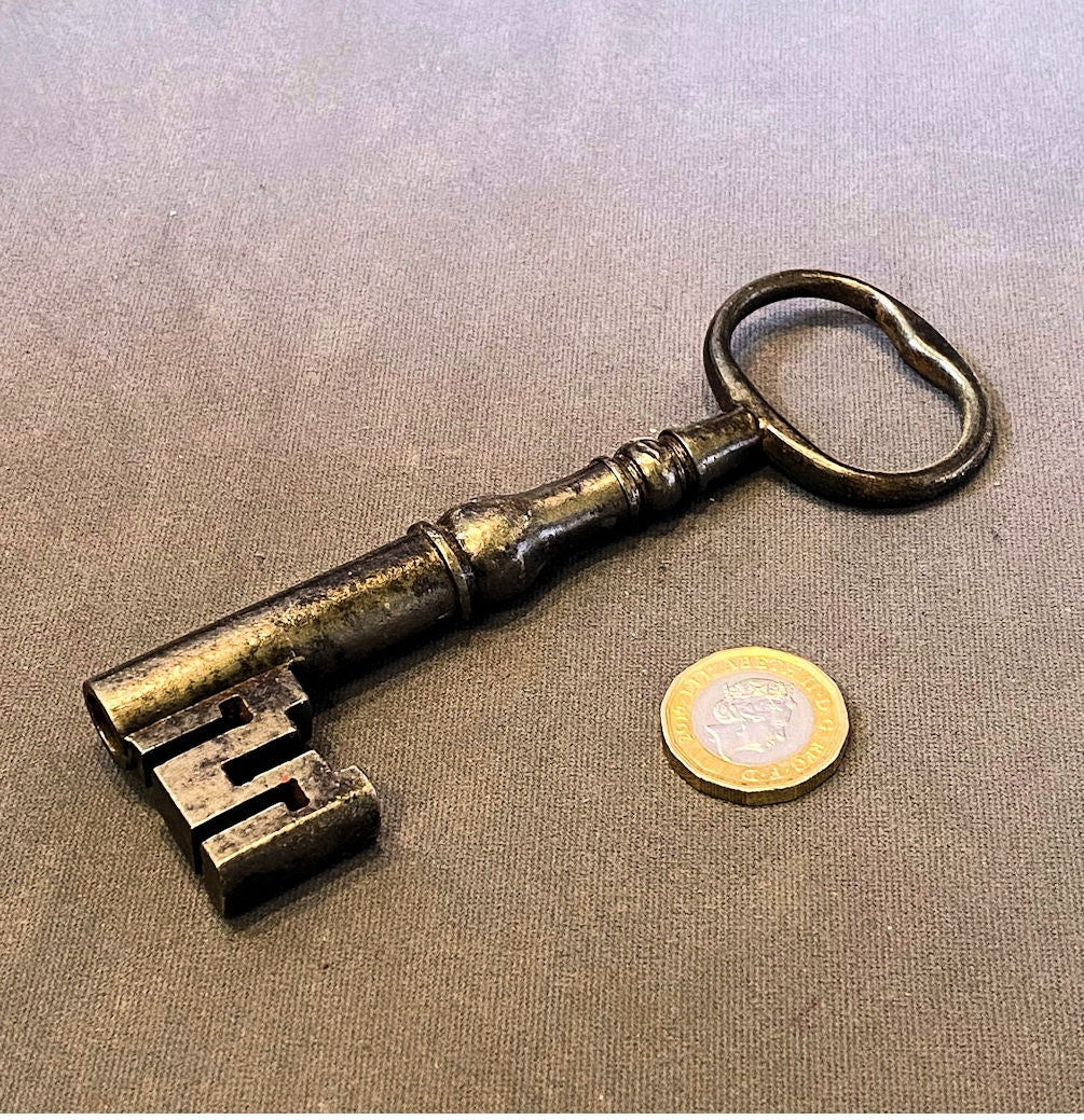 Wrought Iron Door Key — Wrought iron, mid 19th century