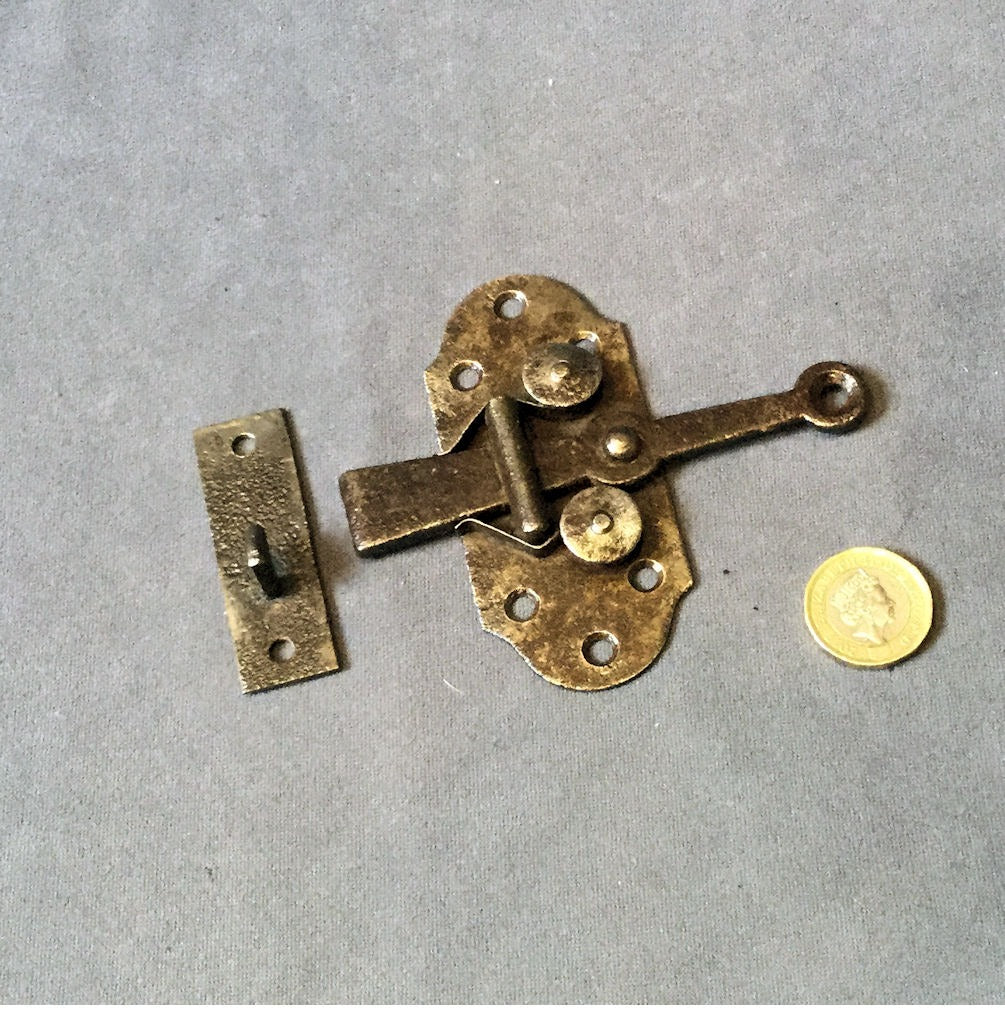 Wrought Iron Door Latch — Wrought iron, late 19th century