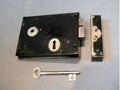 Wrought Iron Rim Lock — Wrought iron, circa 1900