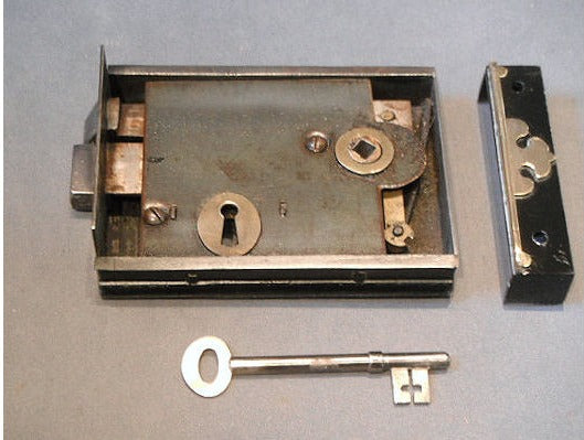 Wrought Iron Rim Lock — view 2