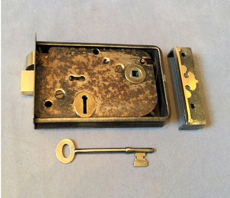 Wrought Iron Rim Lock — view 2