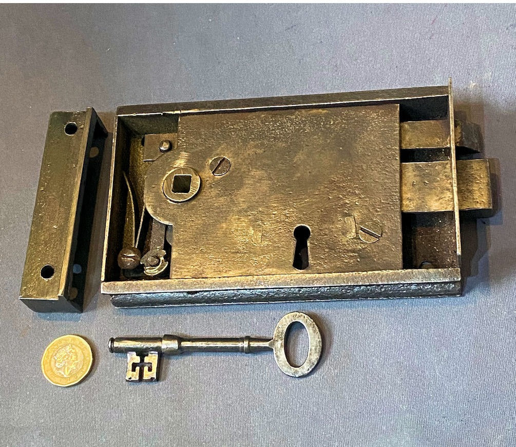 Wrought Iron Rim Lock — view 2