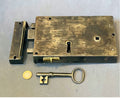 Wrought Iron Rim Lock — Wrought iron, mid 19th century