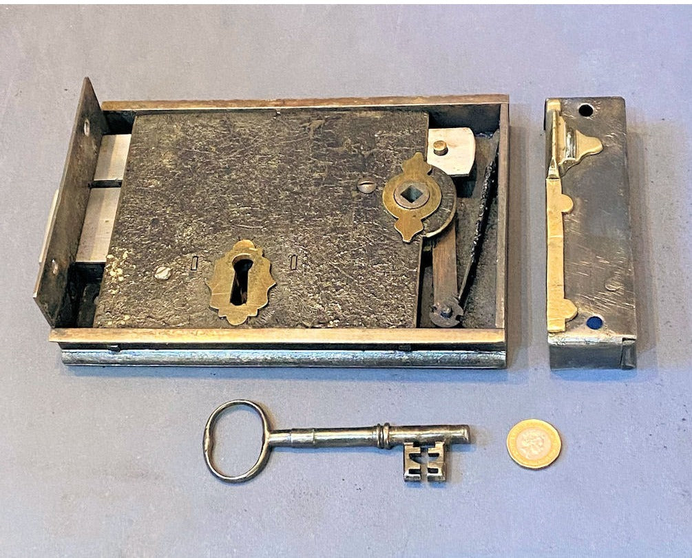 Wrought Iron Rim Lock — view 2