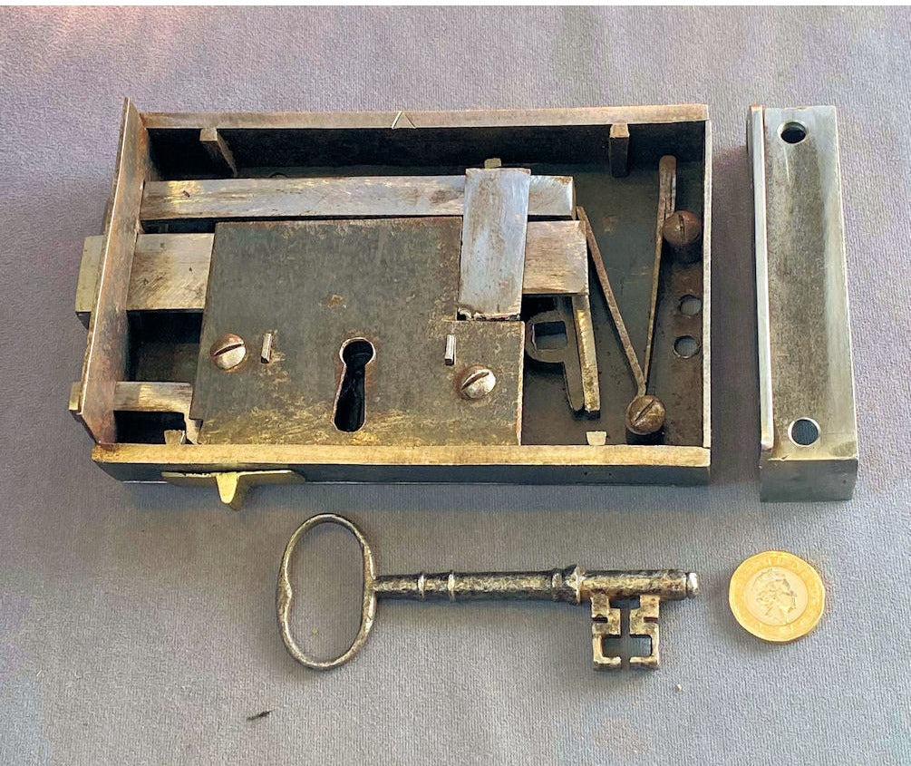 Wrought Iron Rim Lock — view 2