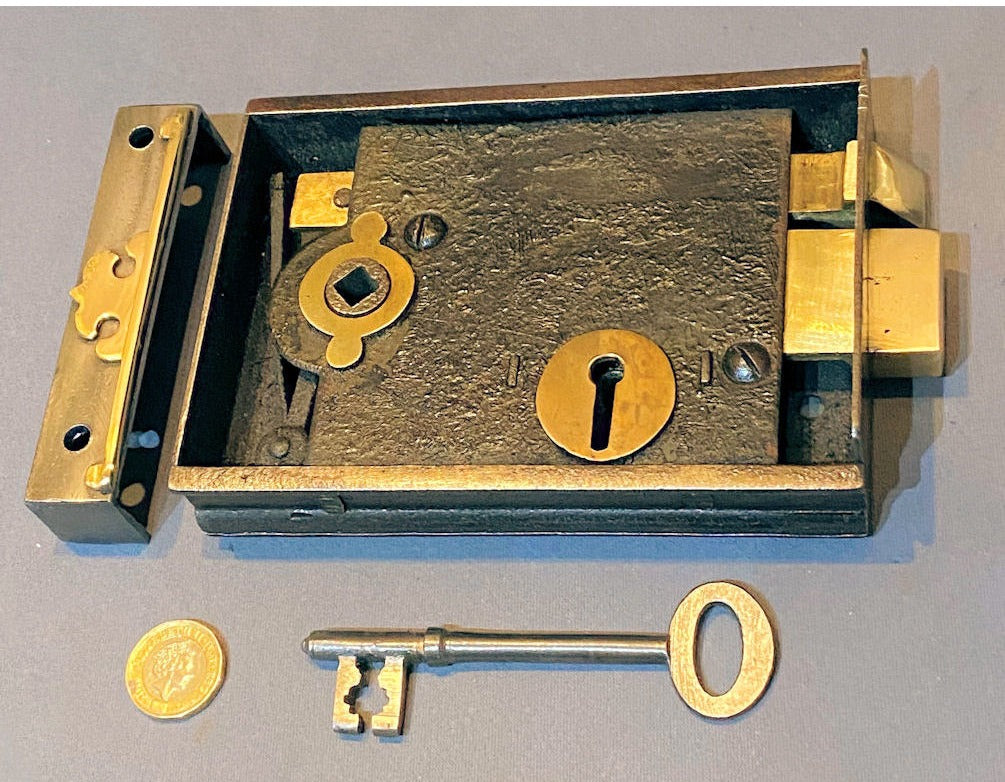 Wrought Iron Rim Lock — view 2