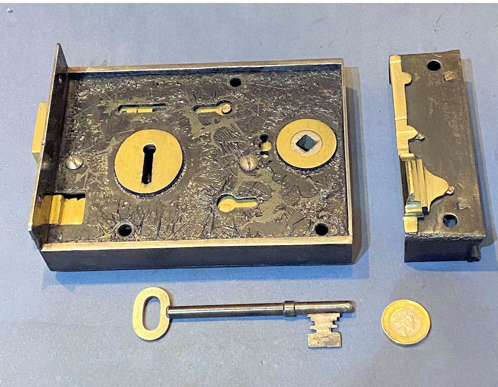 Wrought Iron Rim Lock — view 2