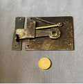 Wrought Iron Skeleton Door Latch, 2 identical available — Wrought iron, late 19th century