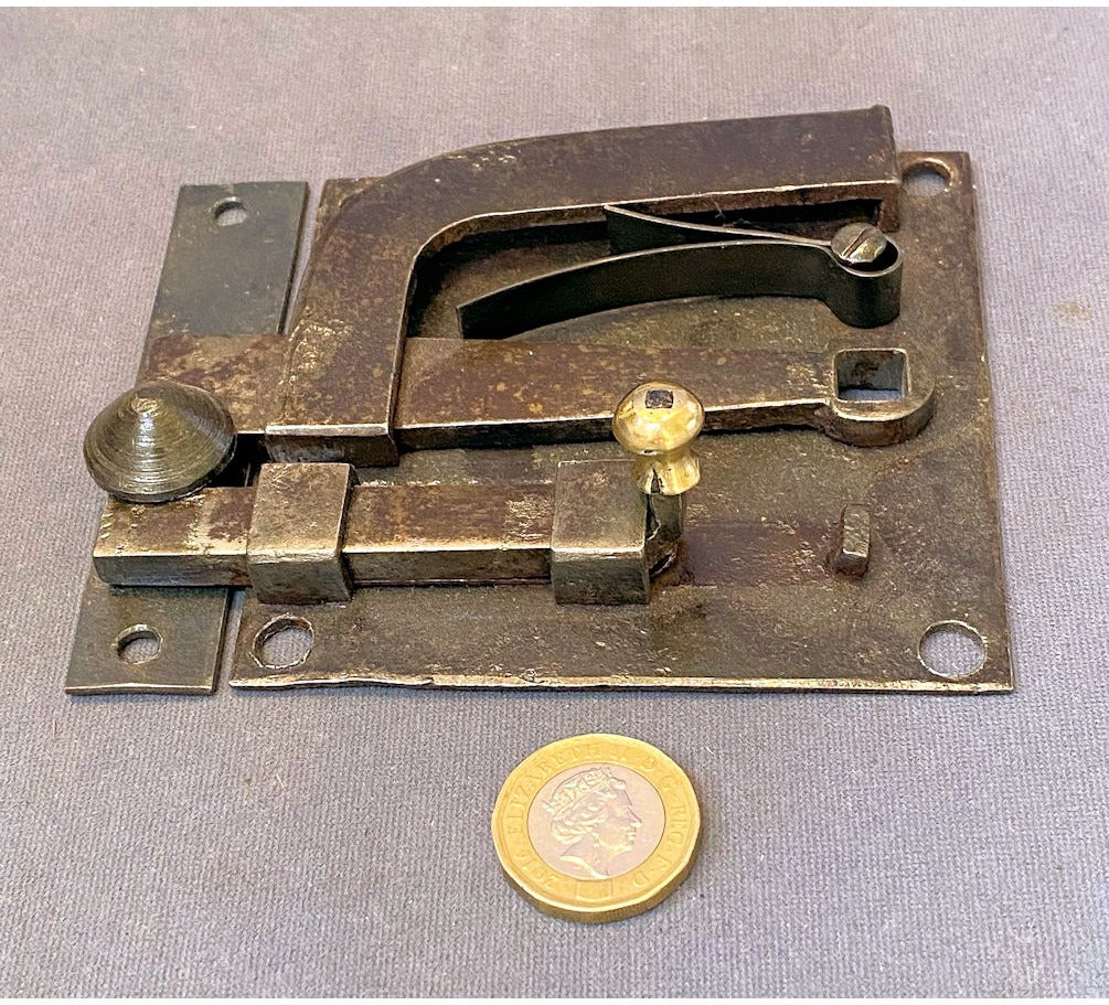 Wrought Iron Skeleton Door Latch — view 2