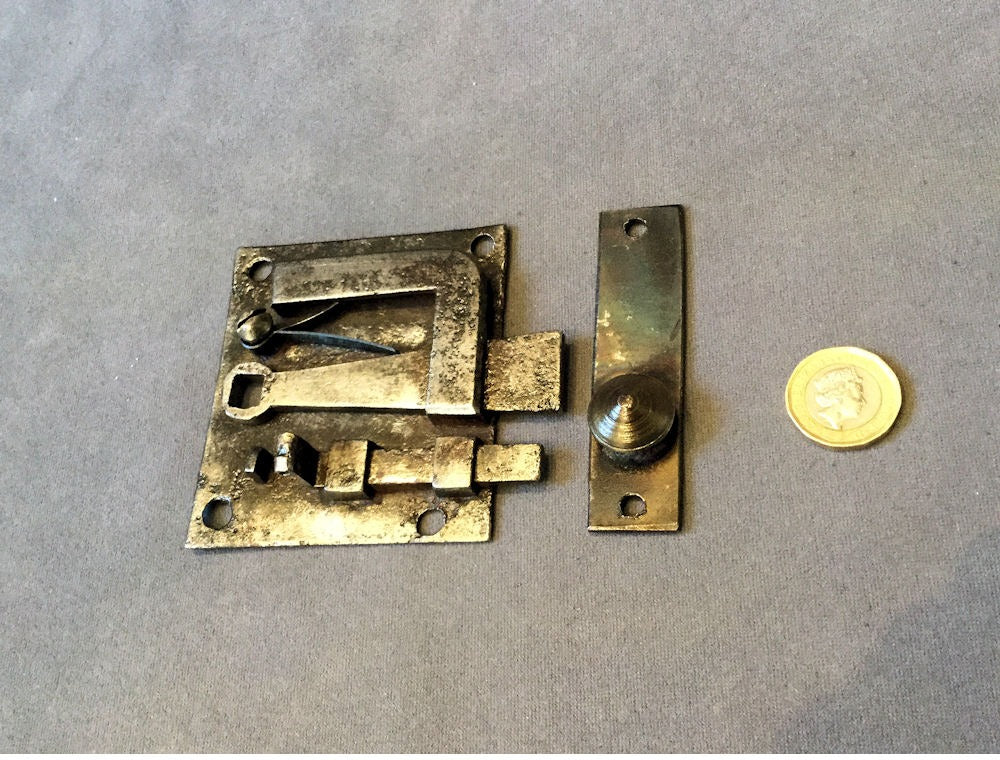 Wrought Iron Skeleton Door Latch — Wrought iron, late 19th century