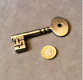 Wrought Iron Strongbox Key — Wrought iron, late 19th century