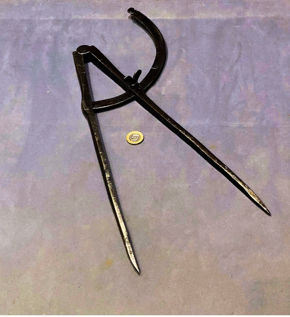 Wrought Iron Wing Calipers — Wrought iron, early 19th century