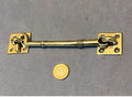 WT&S 5.5" Brass Door Hook & Eye — Brass, late 19th century