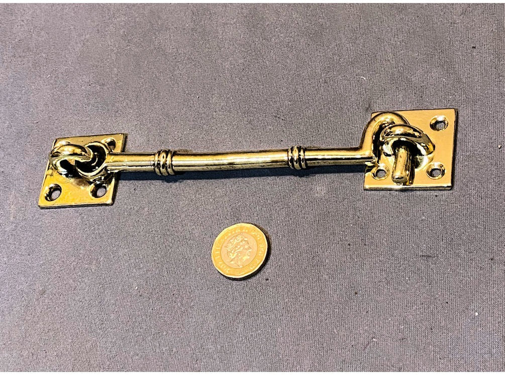 WT&S 5.5" Brass Door Hook & Eye — view 2