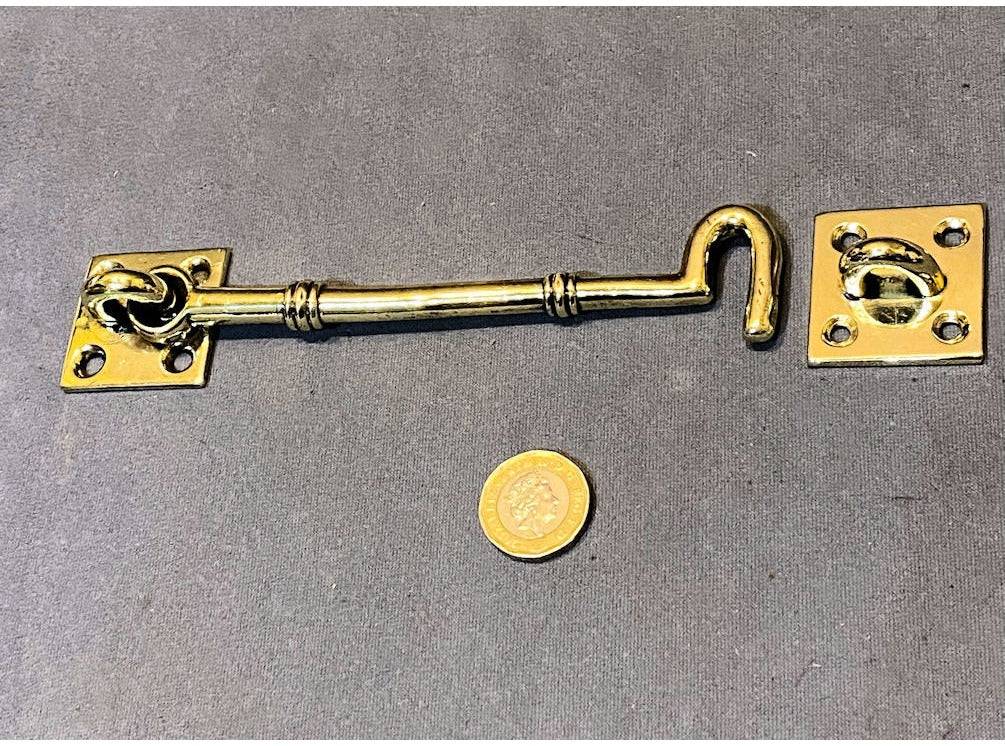 WT&S 5.5" Brass Door Hook & Eye — view 3