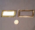 WT&S Brass Drawer Label Frames, 2 available — Brass, late 19th century