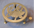 WT&S Brass Potstand — Brass, late 19th century