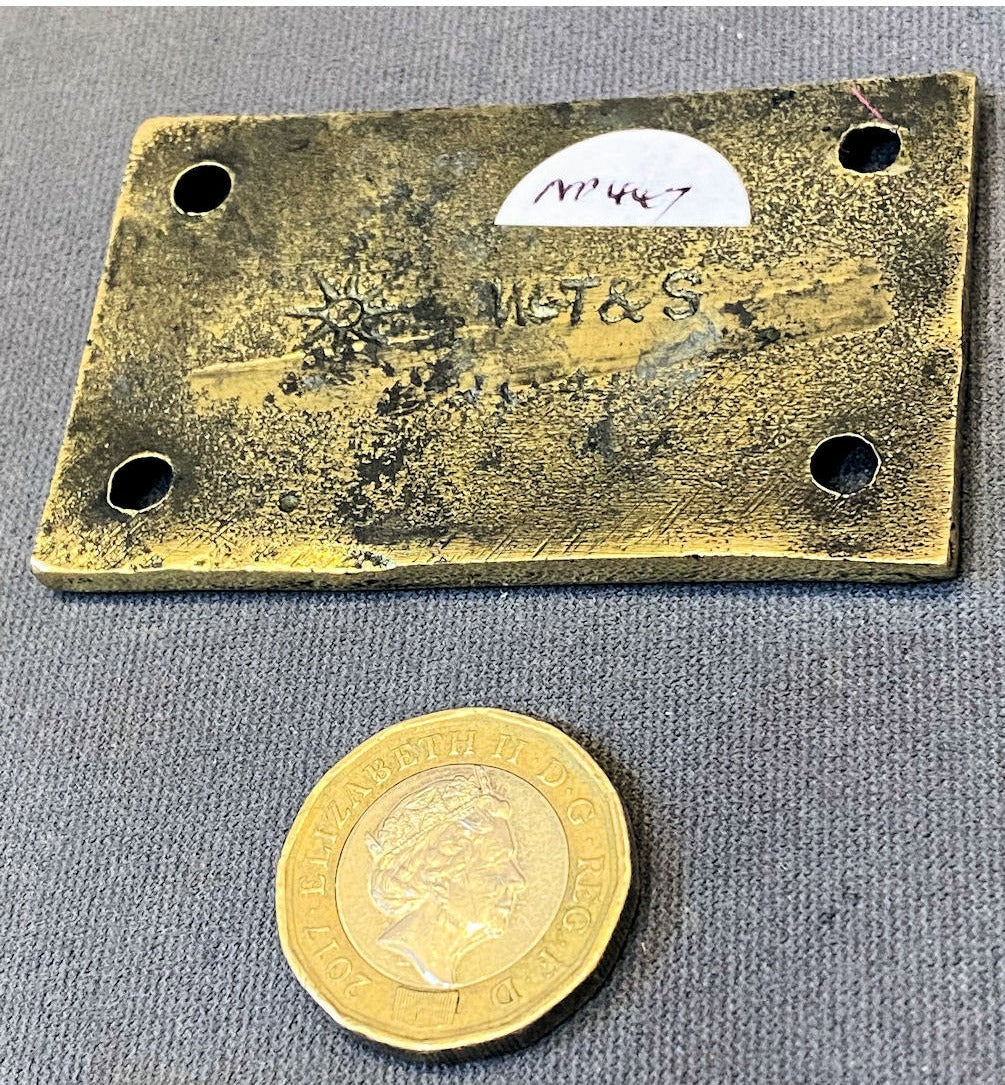 WT&S Brass Push Plate — view 2