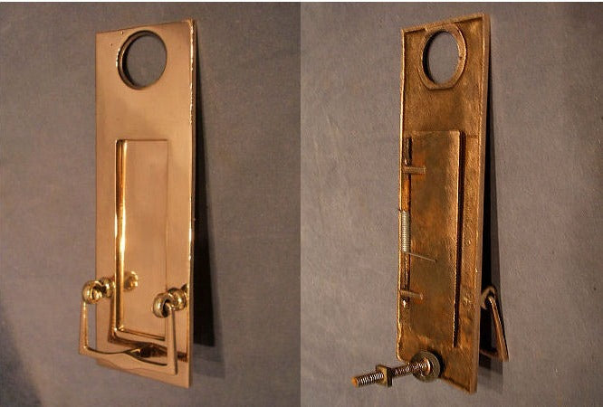 Yale Brass Door Knocker with Letter Flap — Brass