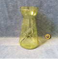 Yellow Engraved Glass Hyacinth Vase — Glass, 1920's