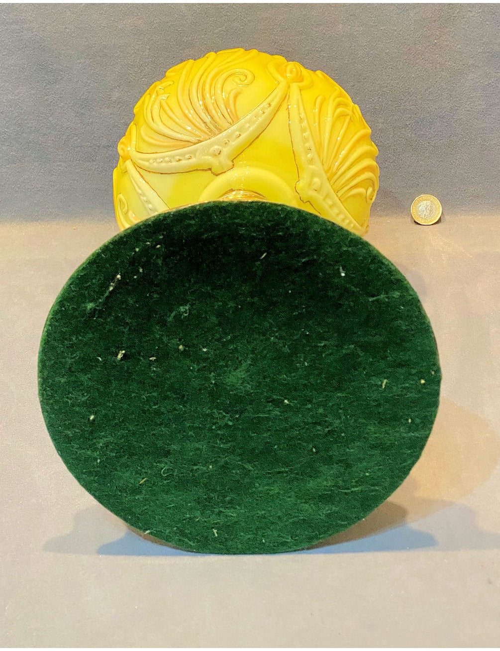 Yellow Glass Oil Table Lamp — view 3