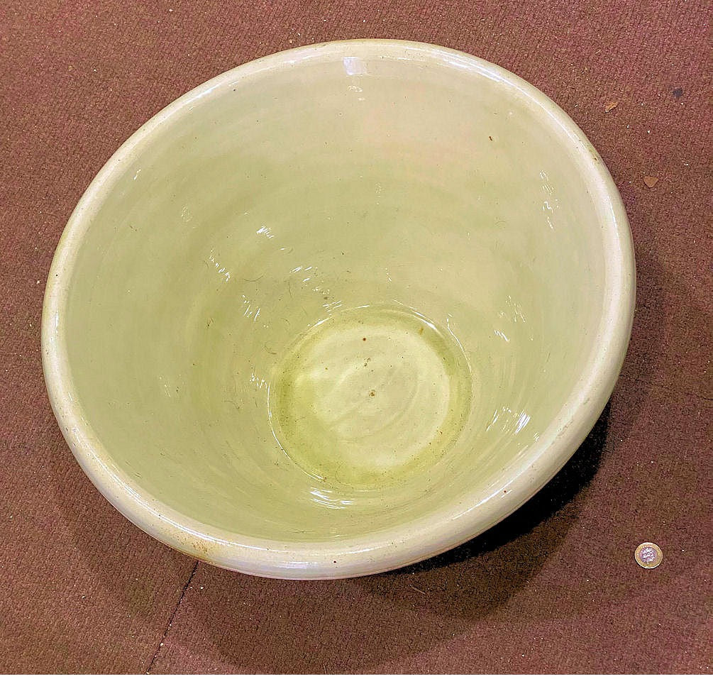 Yellow Glazed Slipware Bread Pan — late 19th century