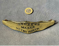 Yetminster Saddler's Brass Name Plate — Brass, late 19th century