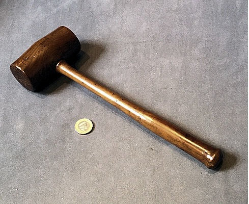 Yew Wood Gavel — Wood, late 19th century